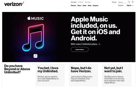 verizon apple music